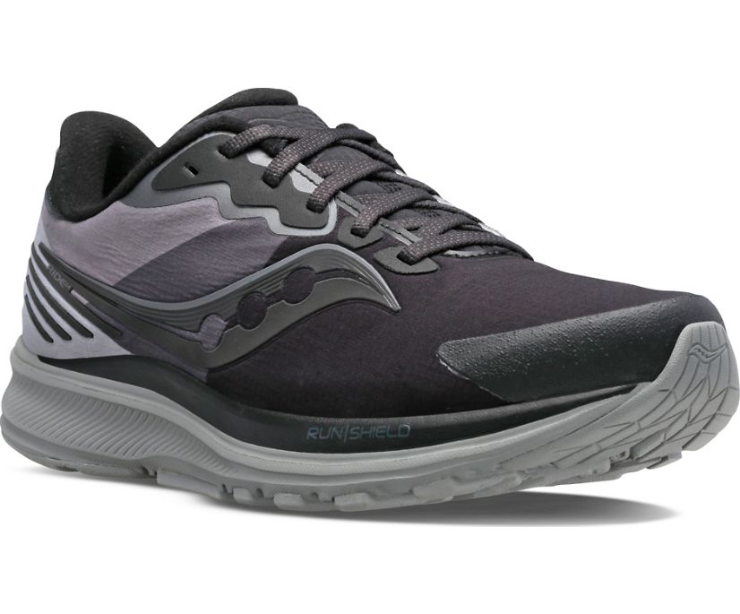 Women's Saucony Ride 14 Runshield Running Shoes Black / Grey | Singapore 200KORI